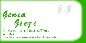 genia giczi business card